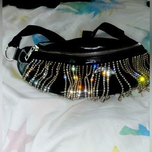 Diamanté belt bag